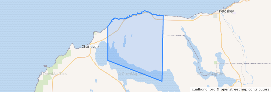 Mapa de ubicacion de Hayes Township.