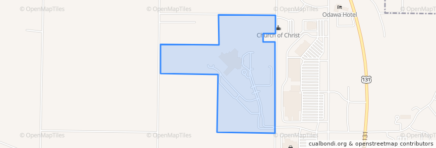 Mapa de ubicacion de Little Traverse Bay Bands of Odawas Reservation.