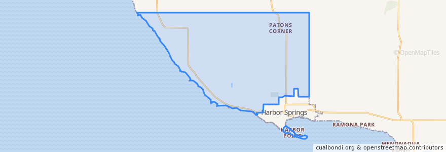 Mapa de ubicacion de West Traverse Township.