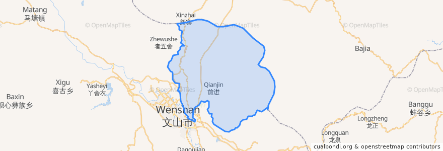 Mapa de ubicacion de 东山彝族乡.