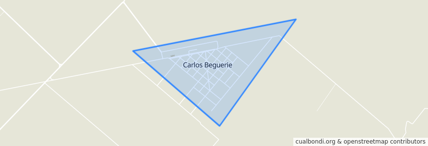 Mapa de ubicacion de Carlos Beguerie.