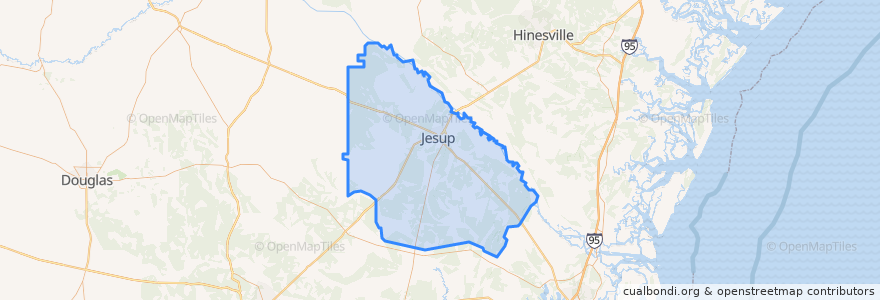 Mapa de ubicacion de Wayne County.