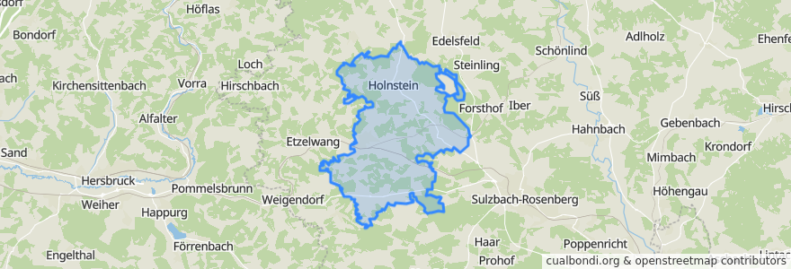 Mapa de ubicacion de Neukirchen bei Sulzbach-Rosenberg.