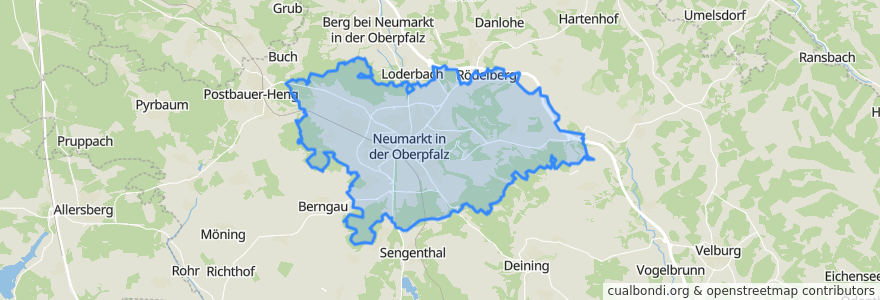 Mapa de ubicacion de Neumarkt in der Oberpfalz.