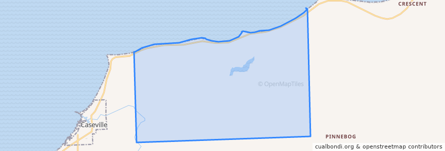 Mapa de ubicacion de Lake Township.