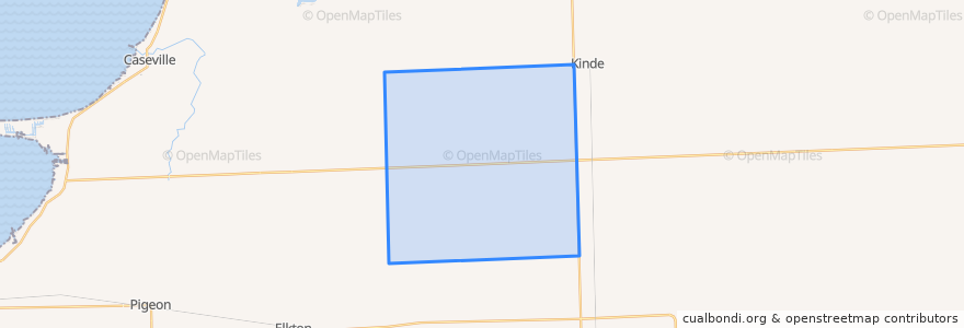 Mapa de ubicacion de Meade Township.