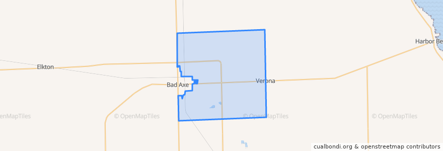 Mapa de ubicacion de Verona Township.