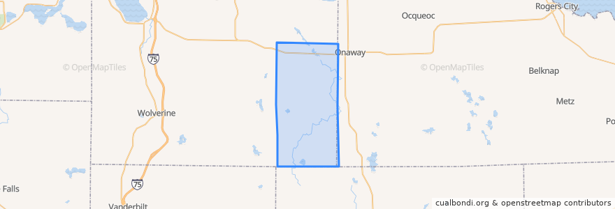 Mapa de ubicacion de Forest Township.