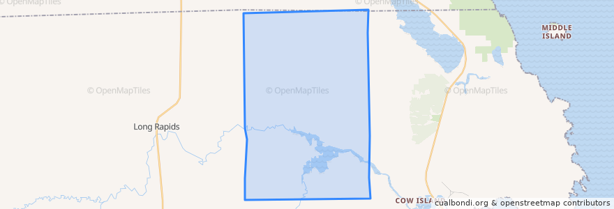 Mapa de ubicacion de Maple Ridge Township.