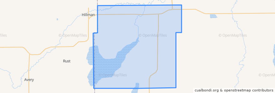 Mapa de ubicacion de Green Township.