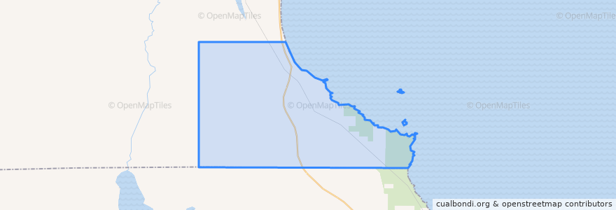 Mapa de ubicacion de Sanborn Township.