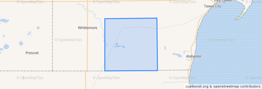 Mapa de ubicacion de Sherman Township.