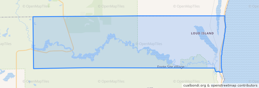 Mapa de ubicacion de Oscoda Township.