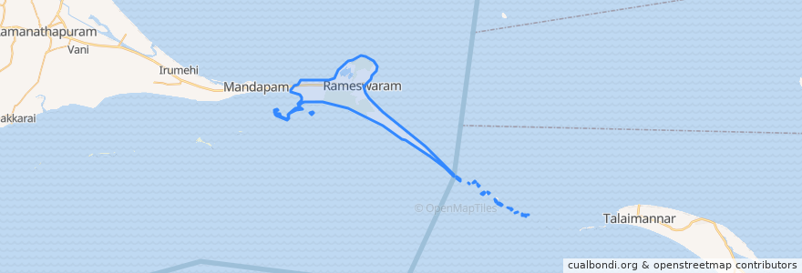 Mapa de ubicacion de Rameswaram.
