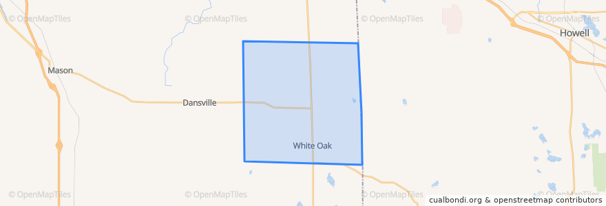 Mapa de ubicacion de White Oak Township.