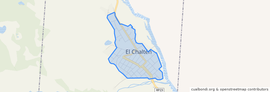 Mapa de ubicacion de El Chaltén.