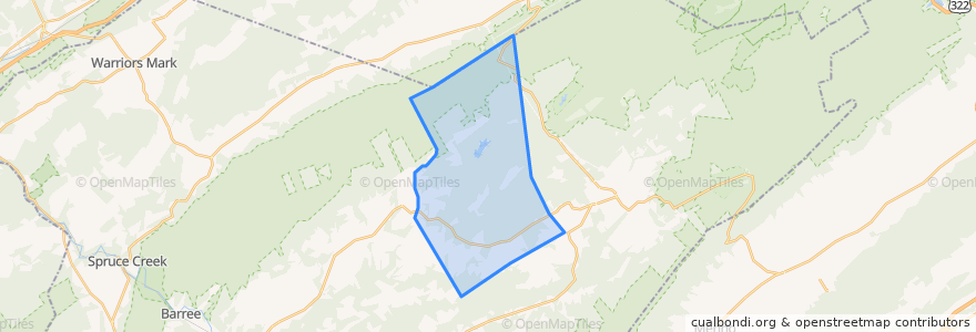 Mapa de ubicacion de Barree Township.
