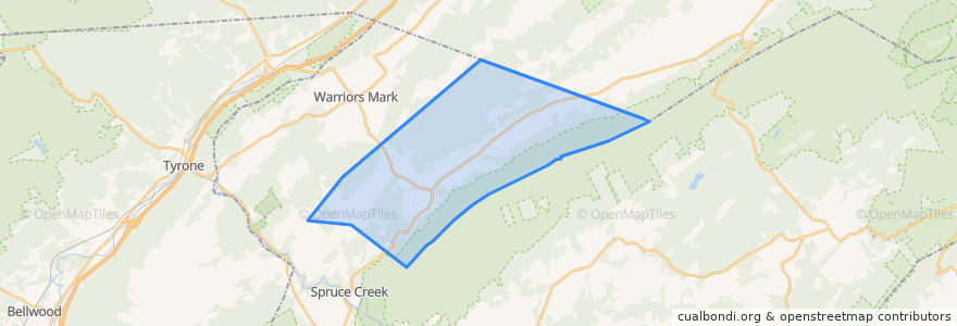 Mapa de ubicacion de Franklin Township.
