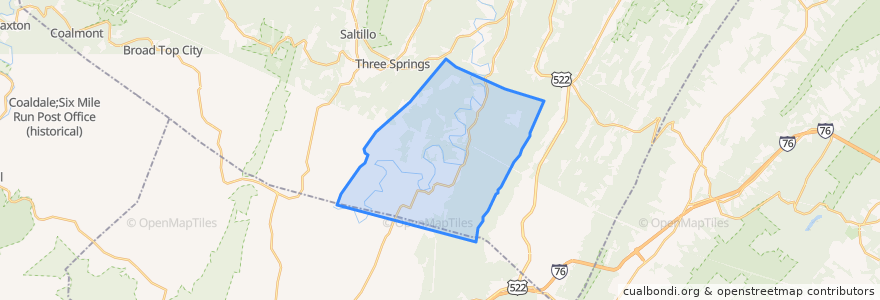 Mapa de ubicacion de Springfield Township.
