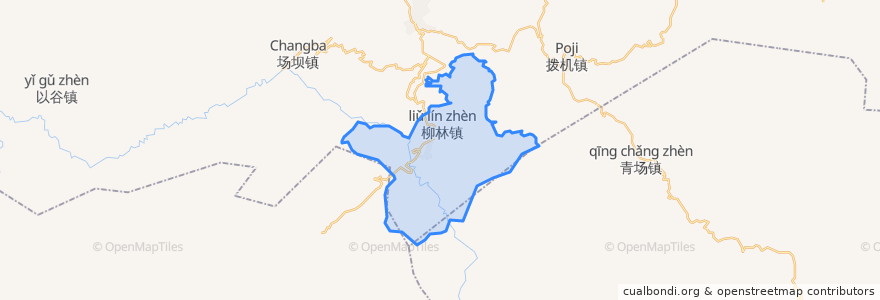 Mapa de ubicacion de 中屯镇.