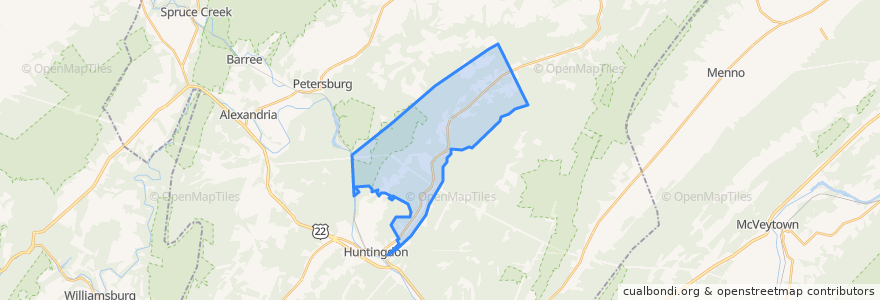 Mapa de ubicacion de Oneida Township.