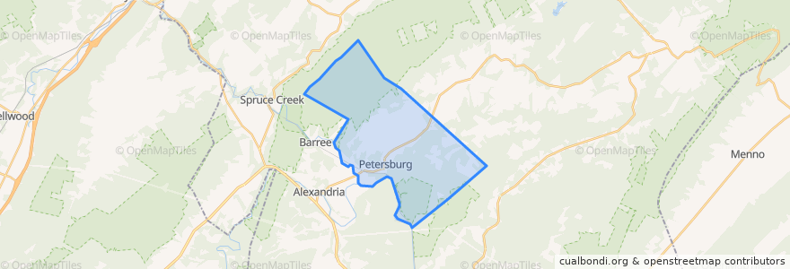 Mapa de ubicacion de Logan Township.