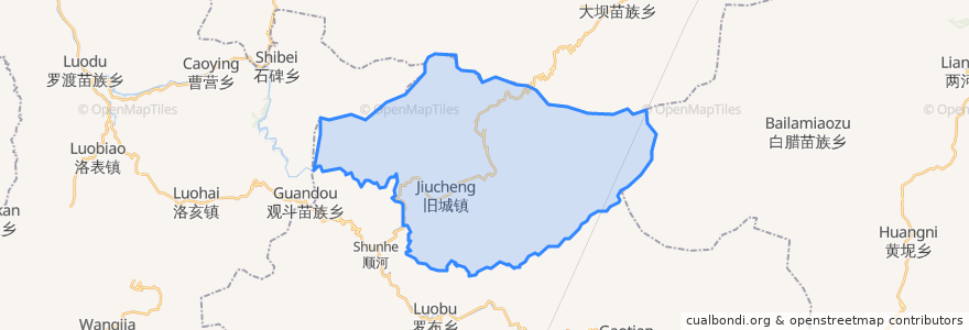 Mapa de ubicacion de 旧城镇.