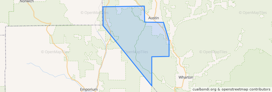 Mapa de ubicacion de Portage Township.