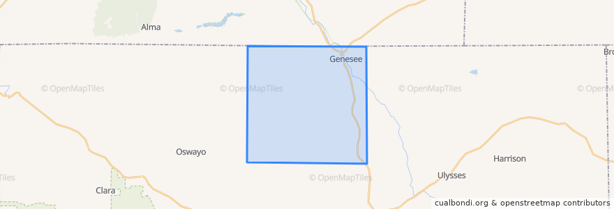 Mapa de ubicacion de Genesee Township.
