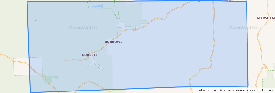 Mapa de ubicacion de West Branch Township.
