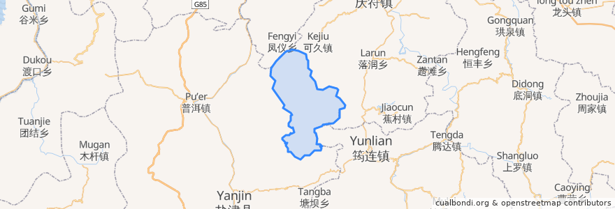 Mapa de ubicacion de 兴隆乡.