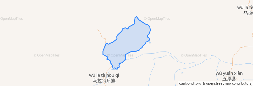 Mapa de ubicacion de 乌盖苏木 ᠤᠤ ᠶᠢᠨ ᠭᠣᠣᠯ ᠰᠤᠮᠤ.