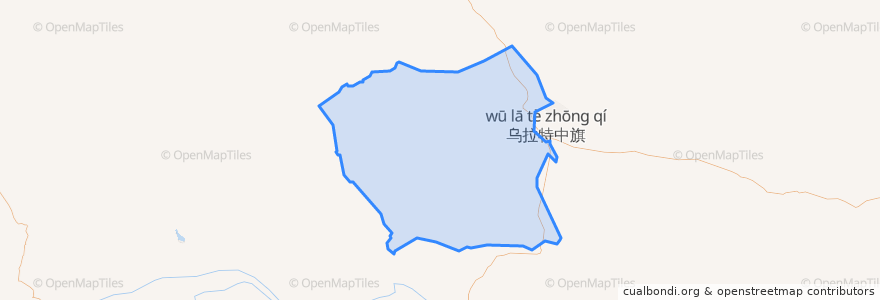 Mapa de ubicacion de 温更镇 ᠣᠩᠭᠣᠨ ᠪᠠᠯᠭᠠᠰᠤ.