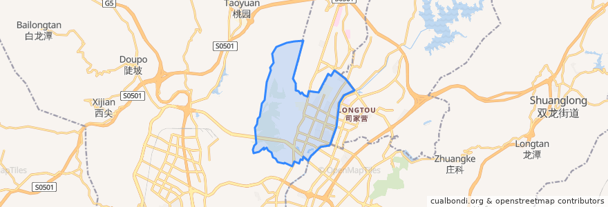 Mapa de ubicacion de 红云街道.