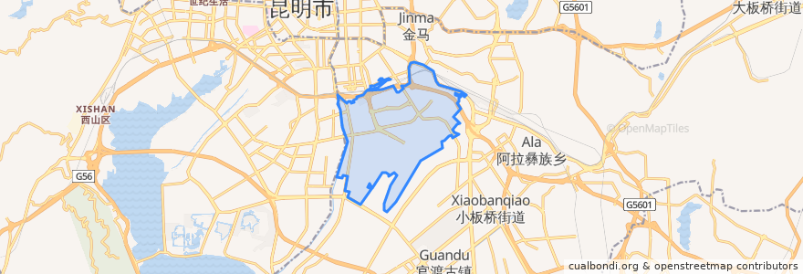 Mapa de ubicacion de 关上街道.