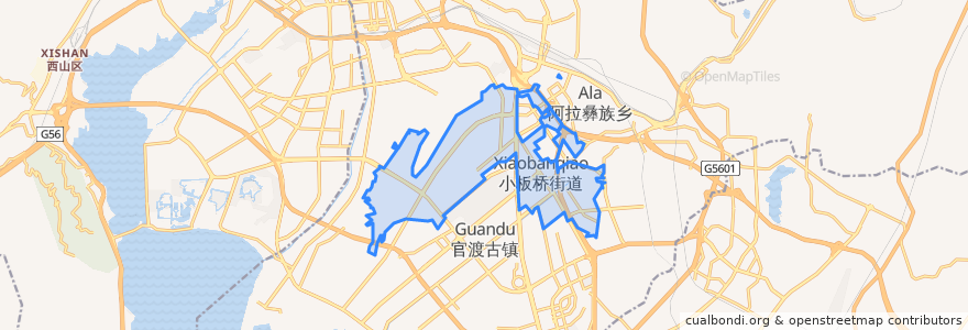 Mapa de ubicacion de 小板桥街道.