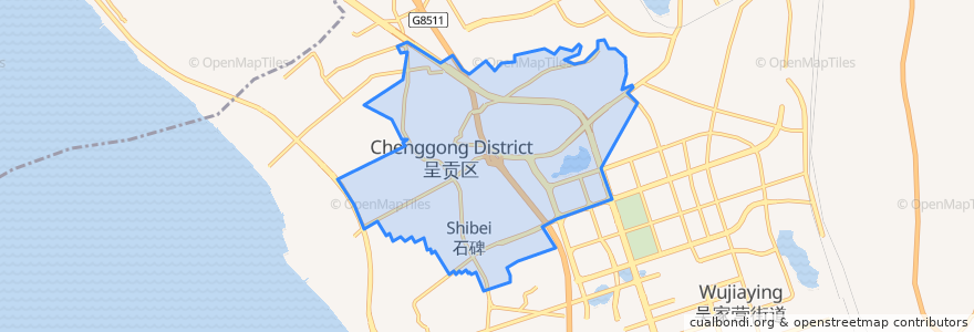 Mapa de ubicacion de 龙城街道.