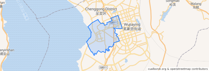 Mapa de ubicacion de 乌龙街道.