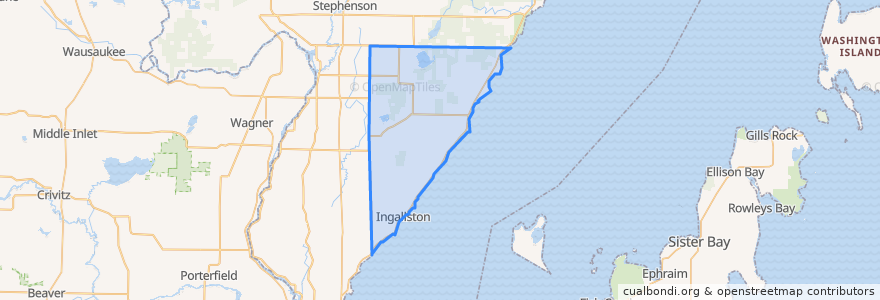 Mapa de ubicacion de Ingallston Township.