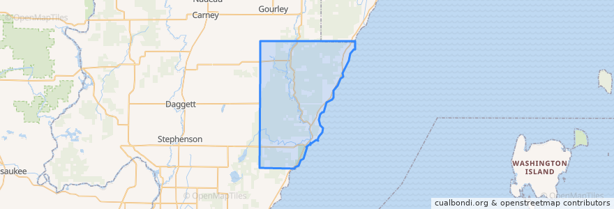 Mapa de ubicacion de Cedarville Township.