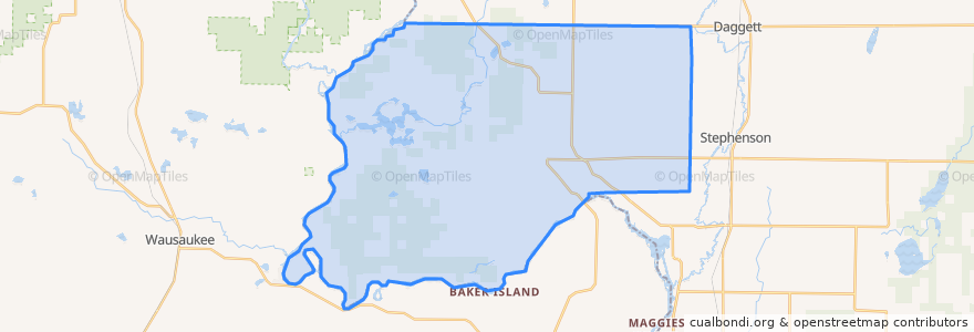 Mapa de ubicacion de Lake Township.