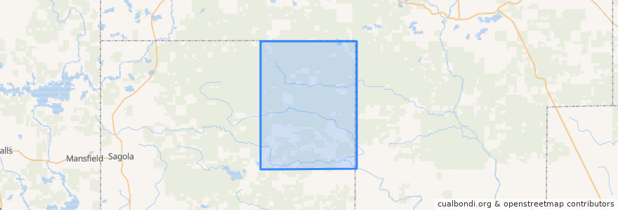 Mapa de ubicacion de West Branch Township.