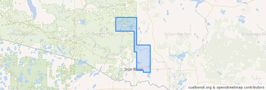 Mapa de ubicacion de Bates Township.