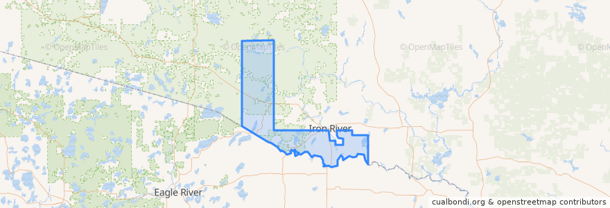 Mapa de ubicacion de Stambaugh Township.