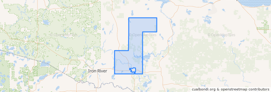 Mapa de ubicacion de Crystal Falls Township.