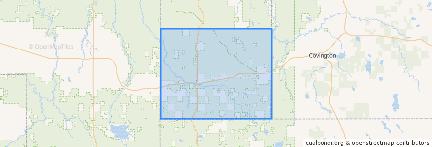 Mapa de ubicacion de Duncan Township.