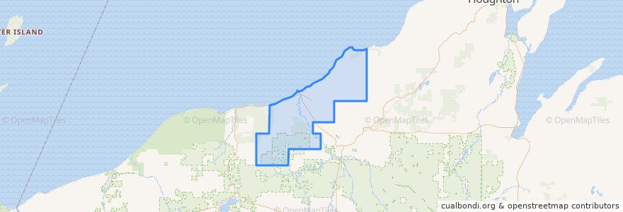 Mapa de ubicacion de Ontonagon Township.