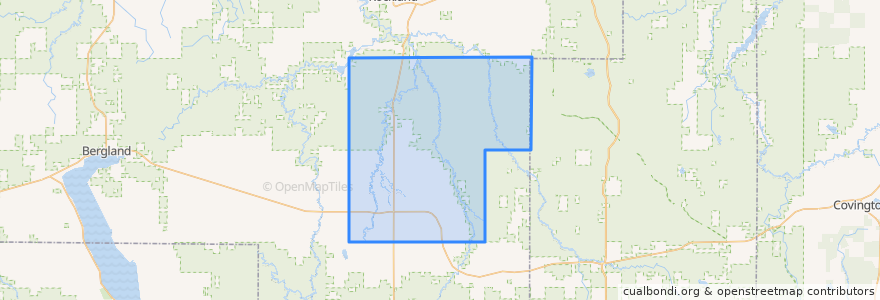 Mapa de ubicacion de Stannard Township.