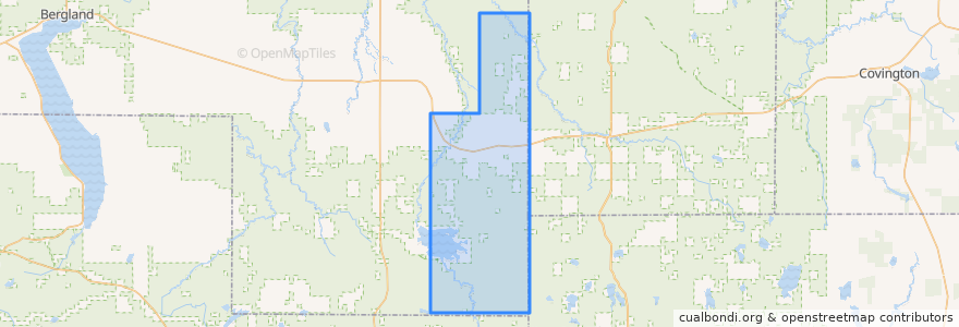 Mapa de ubicacion de Interior Township.