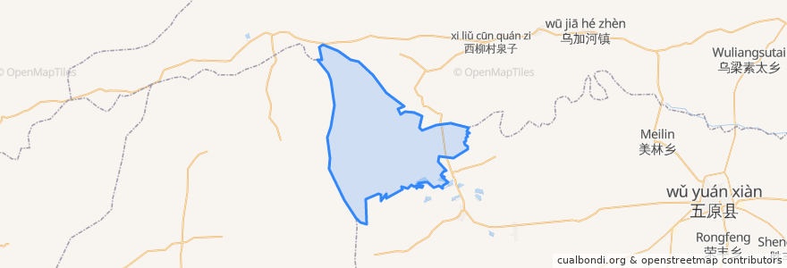 Mapa de ubicacion de 银定图镇.